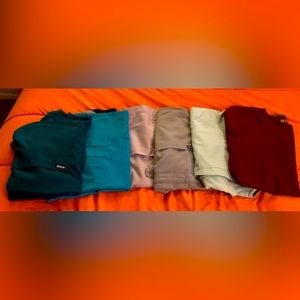6 XL Greys Anatomy Scrub tops EUC